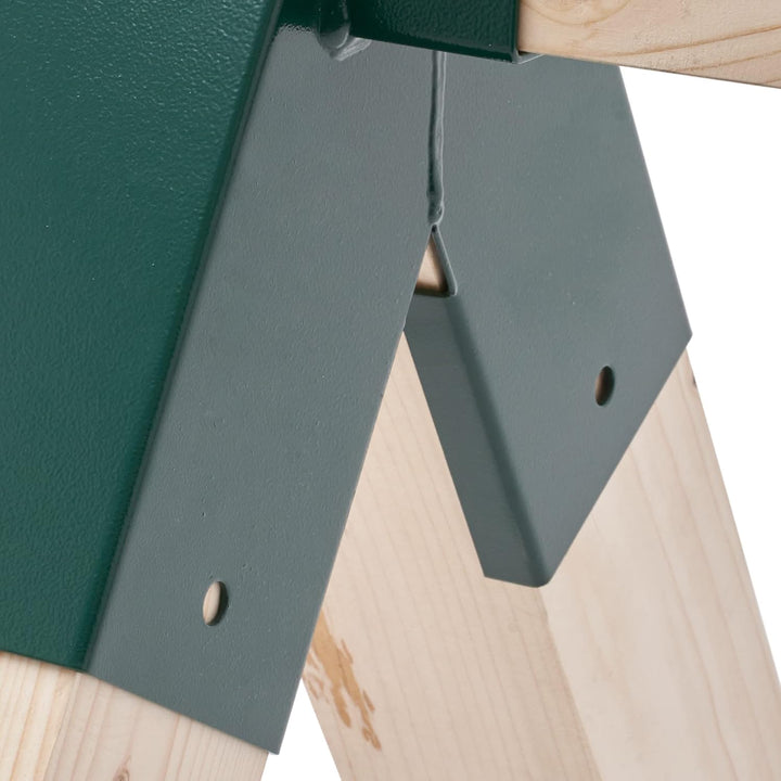 TRIBECCO® Vierkant Schaukelverbinder 90/90mm, 90° (90°, Grün) aus pulverbeschichtetem Stahlblech für