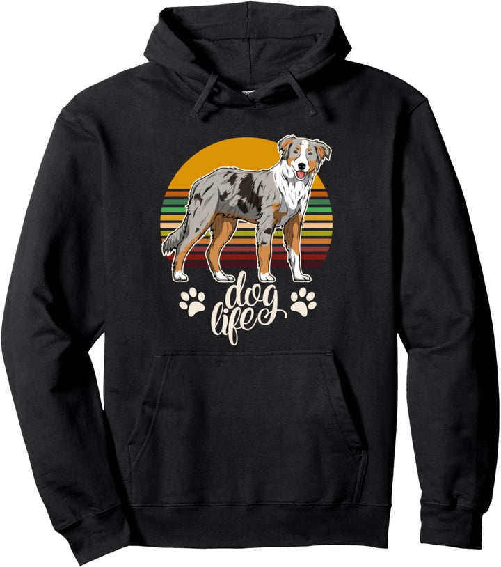 Australian Shepherd Vintage Pullover Hoodie