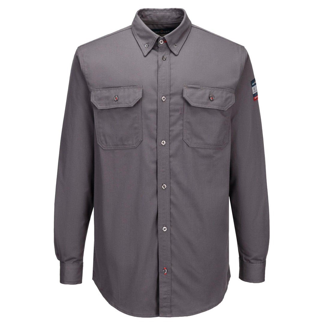Portwest Bizflame 88/12 Hemd, Grösse: M, Farbe: Grau, FR89GRRM Grau M, Grau M