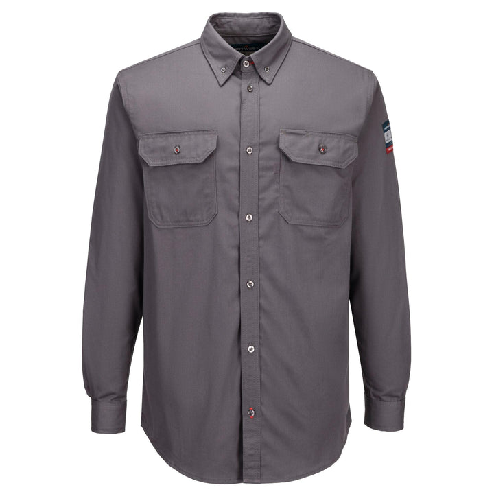 Portwest Bizflame 88/12 Hemd, Grösse: M, Farbe: Grau, FR89GRRM Grau M, Grau M