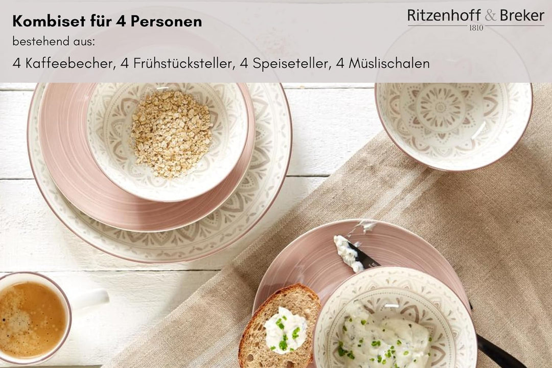 Ritzenhoff & Breker Kombiservice Valencia, 16-teilig Kombiservice 4 Personen, Kombiservice 4 Persone