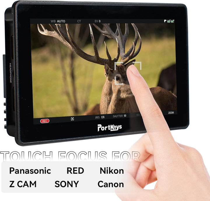 Portkeys BM5 IV 5,5 Zoll 2000nit Kamera-Kontroll-Feldmonitor, Dual-Screen-Camcorder-Monitor für Sony