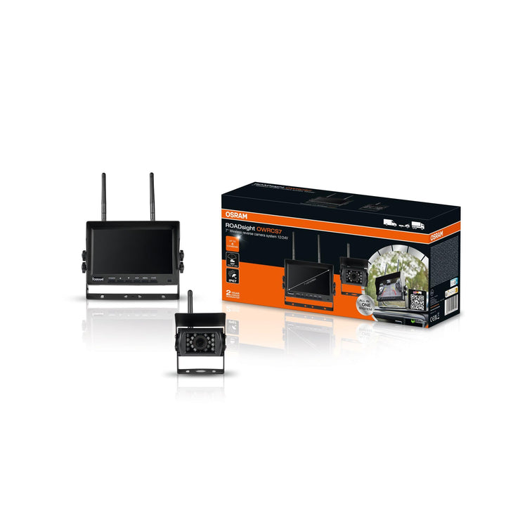 OSRAM ROADsight Kabelloses Rückfahrkamerasystem, OWRCS7, 7-Zoll-AHD-Monitor, 1080p HD, bis zu 4 Kame