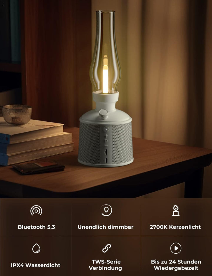 GOLUMUP Bluetooth Lautsprecher mit Licht und Unendlicher Dimmung tragbare Bluetooth Box Lautsprecher