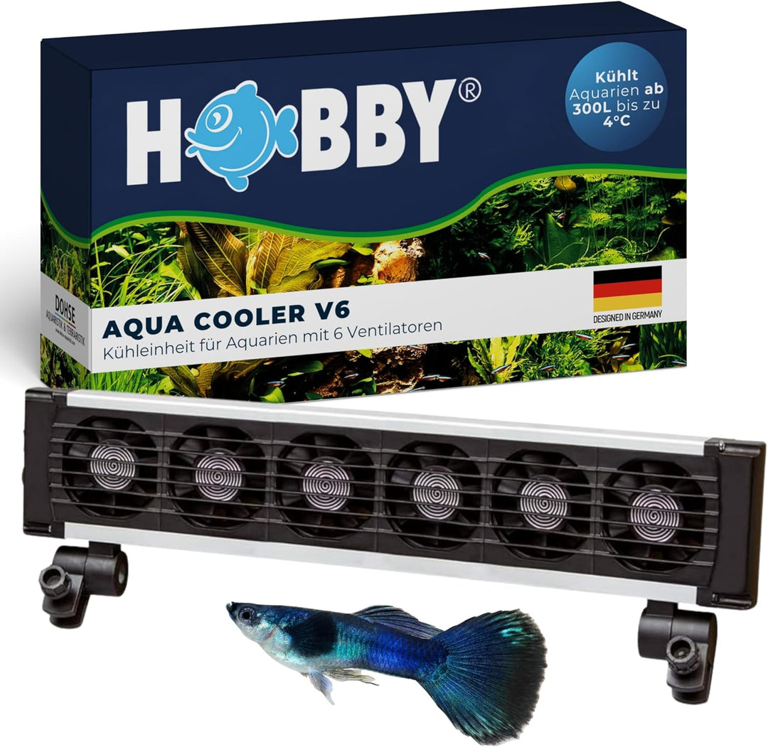 Hobby 10955 Aqua Cooler V6, Ventilator zur Kühlung des Aquariums, 6 Ventilatoren 6 Ventilatoren schw