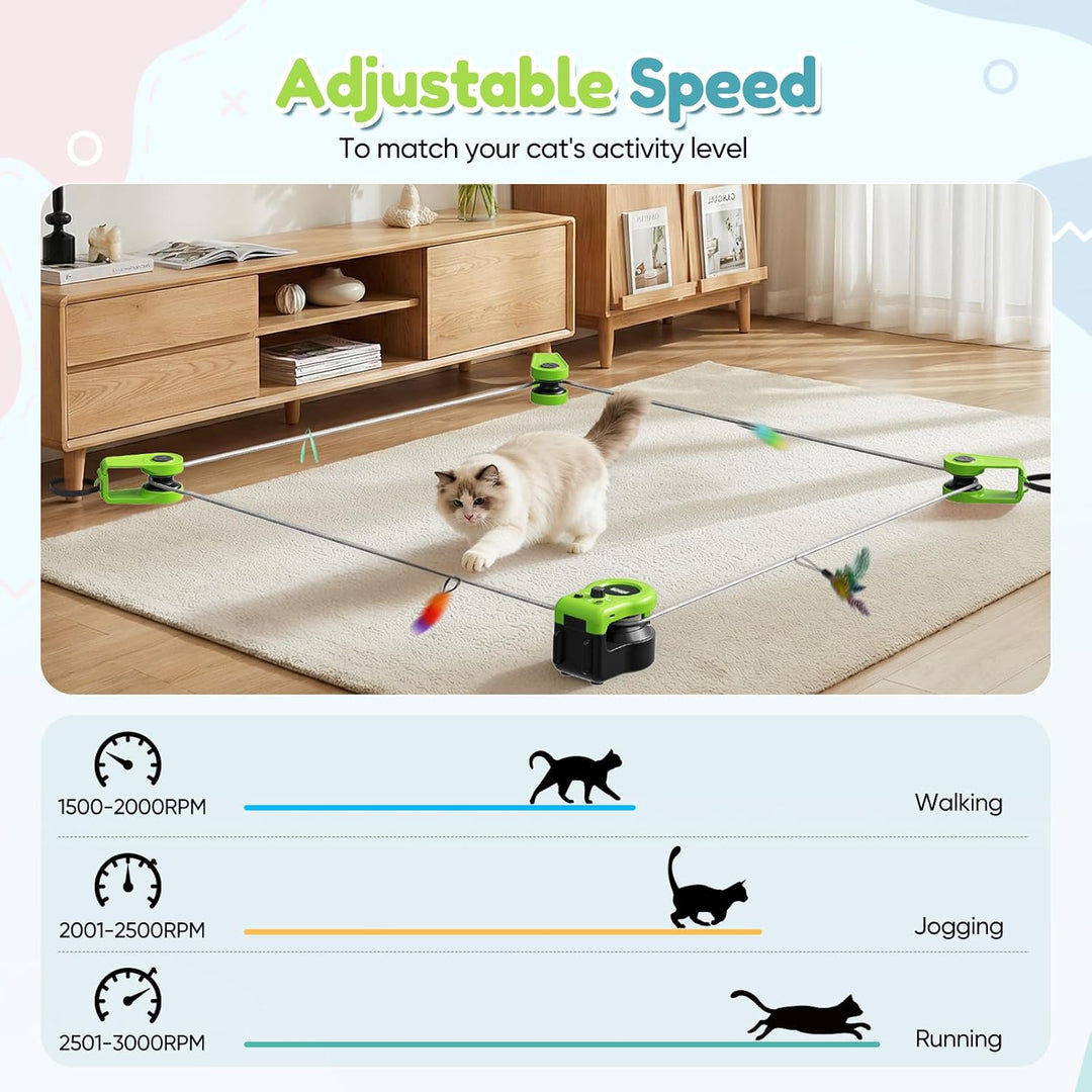 Interaktives Katzenspielzeug für Drinnen, Katzenlaufband, Automatisches/Ferngesteuertes Simuliertes