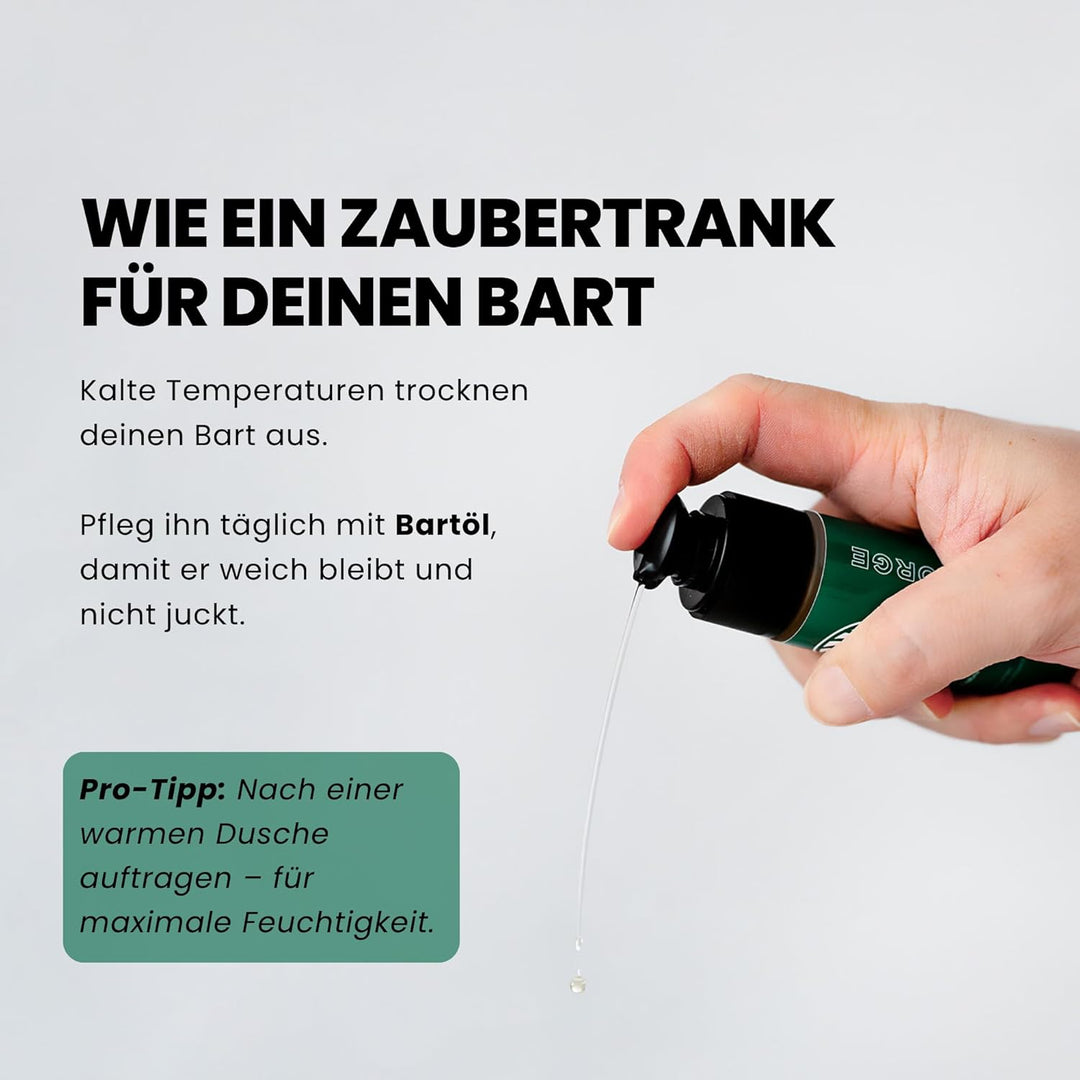 Ember Bartöl für Männer – 30ml – Natürlich mit Arganöl Mandelöl & Avocadoöl – Gegen Trockenheit Juck