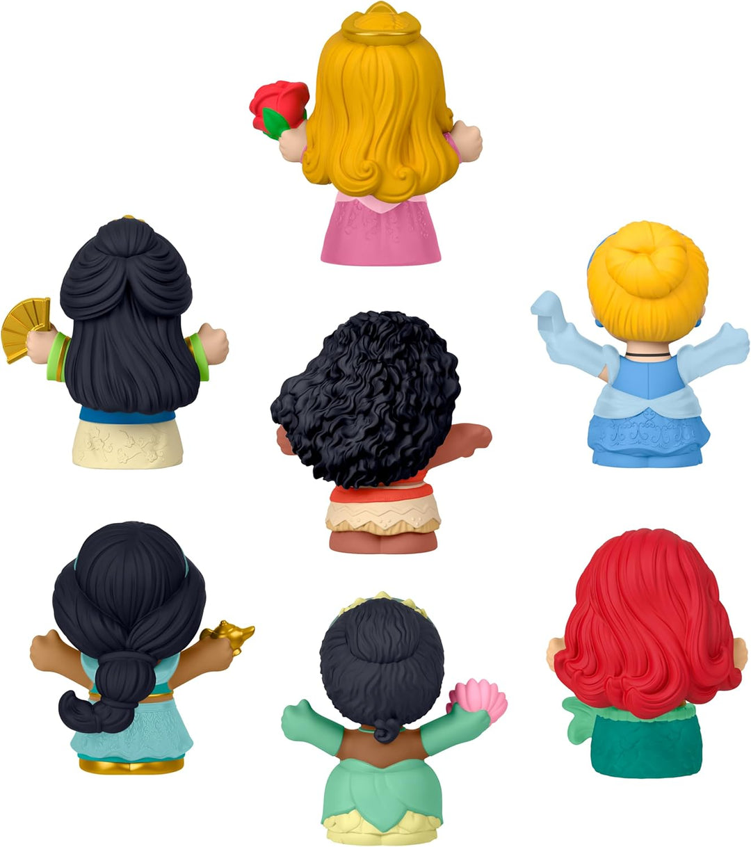 Fisher-Price HJW75 - Little People Disney Princess Spielzeug, Set mit 7 Figuren für Klein- und Vorsc