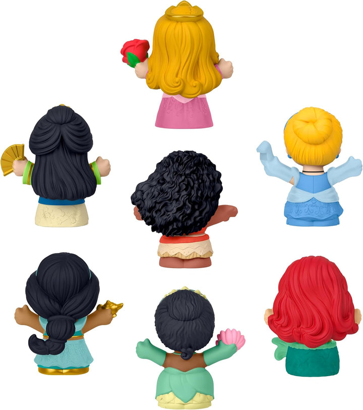 Fisher-Price HJW75 - Little People Disney Princess Spielzeug, Set mit 7 Figuren für Klein- und Vorsc