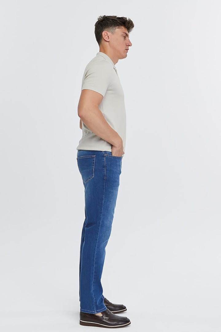 CEDY DENIM - Herren Jeans Regular Fit, Stretch Jeanshose, Herren High Waist, Straight Cut, Basic Was