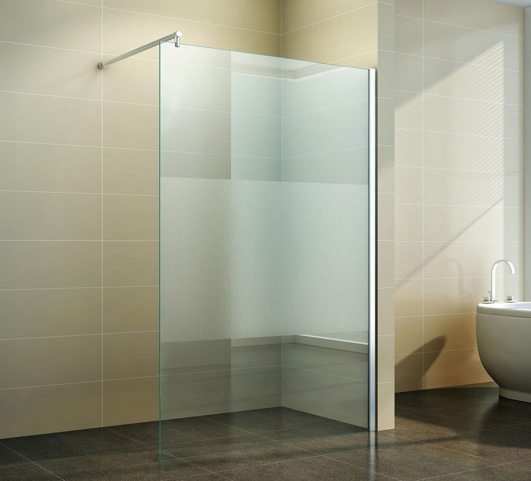 Duschwand Glas 10mm Sicherheitsglas - Begehbare Duschabtrennung Glaswand Easy Clean Nano Beschichtun