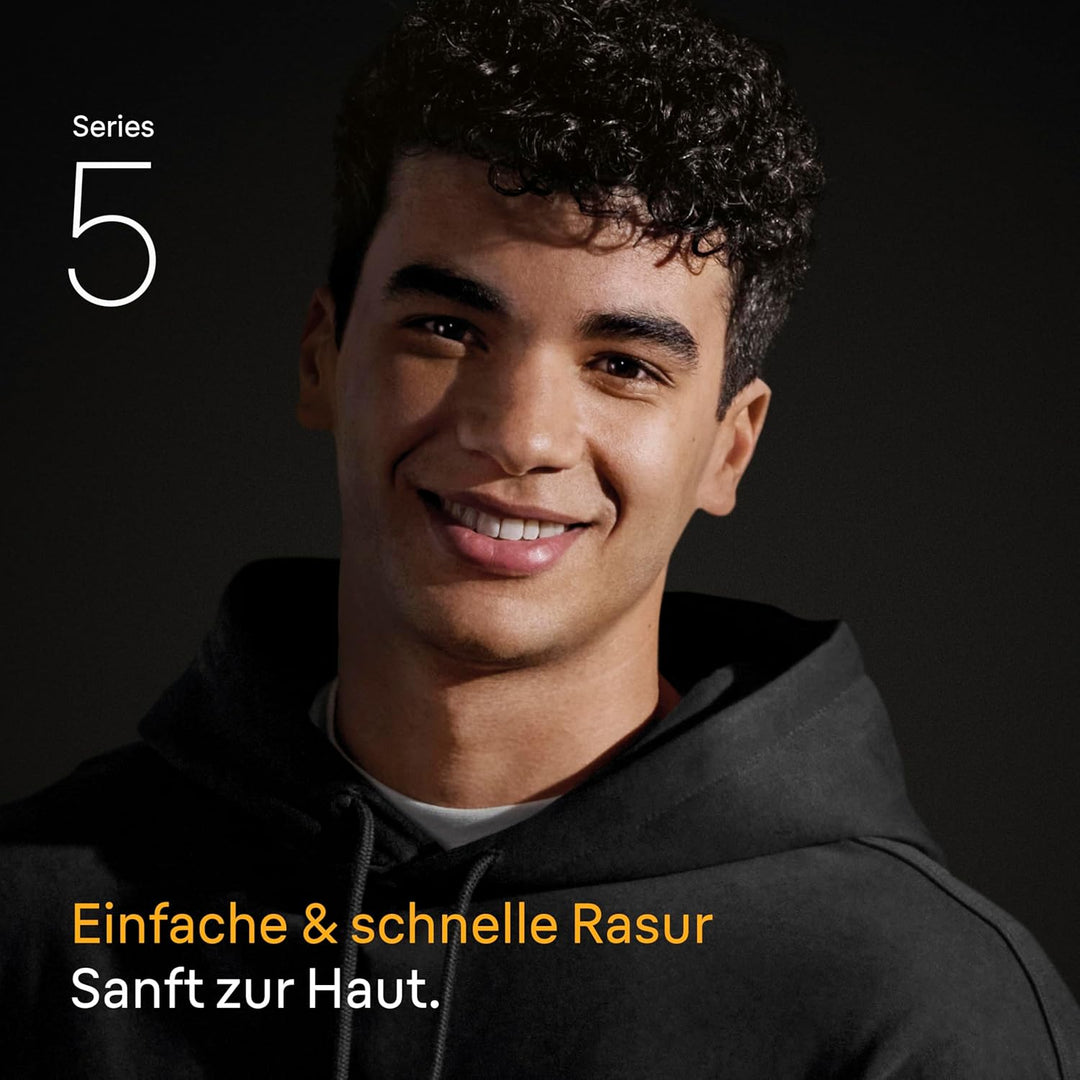 Braun Series 5 Elektrorasierer für Herren, Nass- und Trockenrasur, Turbo und Standard Modus, Wasserd