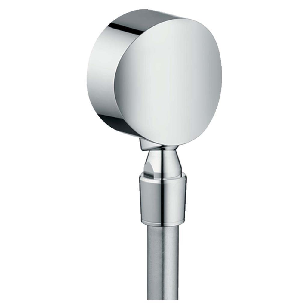 hansgrohe Fixfit S Schlauchanschluss mit Kugelgelenk, Chrom Chrom mit Rückflussverhinderer Kugelgele