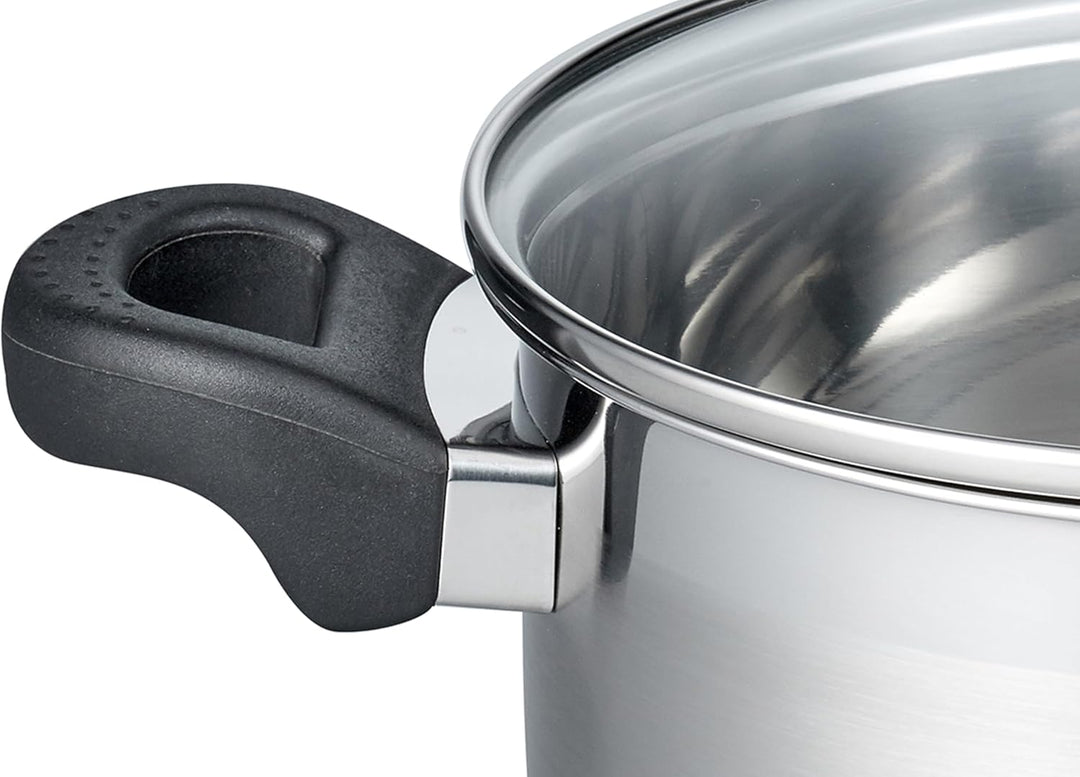 ELO 12215 Fleischtopf m.GD 14 cm Serie Turmalin, Induktion, Edelstahl satiniert, rutschfeste Kunstst