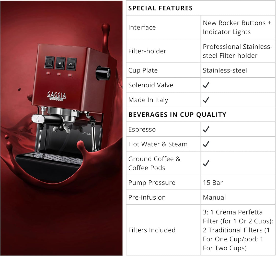 Gaggia Classic Evo rot RI9481/12, Rot