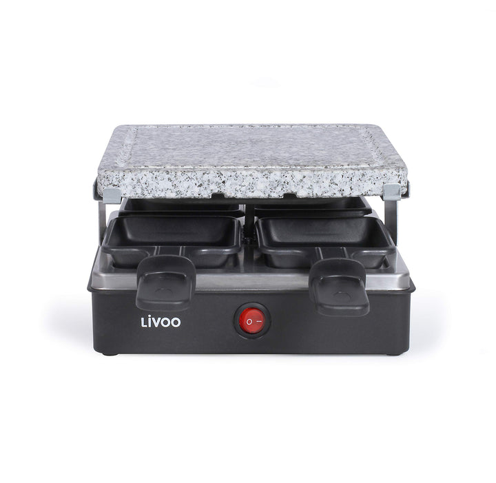 Raclette maschine 4 personen 600w + grillstein - doc242