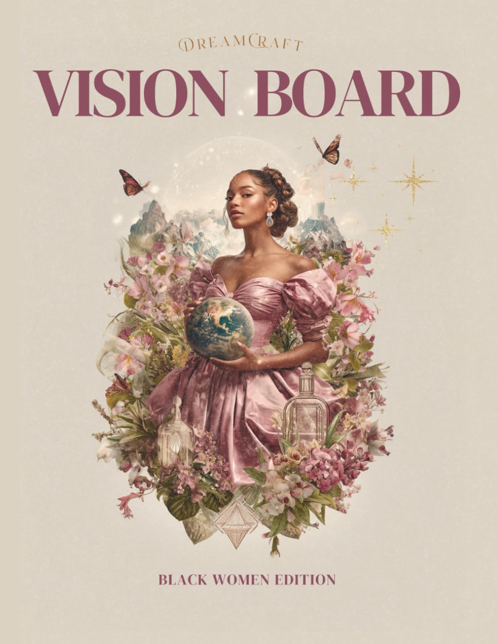 2026 DreamCraft Vision Board Clip Art Book for Black Women: Manifest Wealth, Career Success, Self-Lo