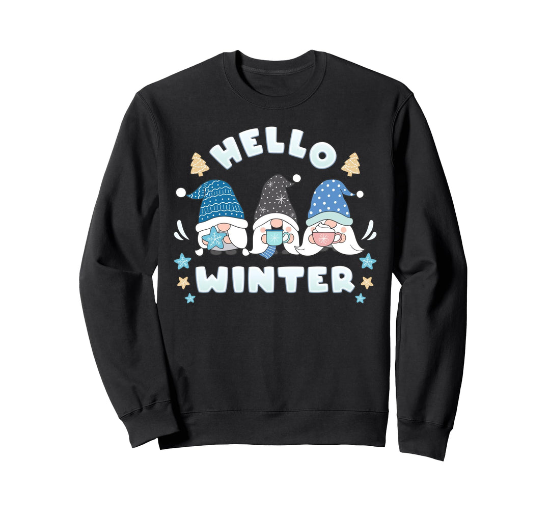 Hallo Winter, lustige nordische Weihnachtswichtel Sweatshirt