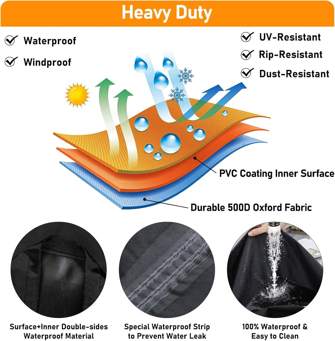 Abdeckung für Weber Kugelgrill 47cm Abdeckhaube Grill 47 cm, 500D Oxford Wasserdicht Winddicht Hülle