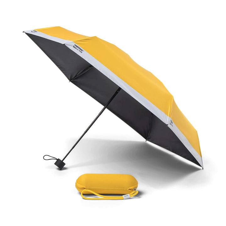 Pantone, Taschenschirm inkl. modischem Reise-Etui, Yellow 012, Yellow 012