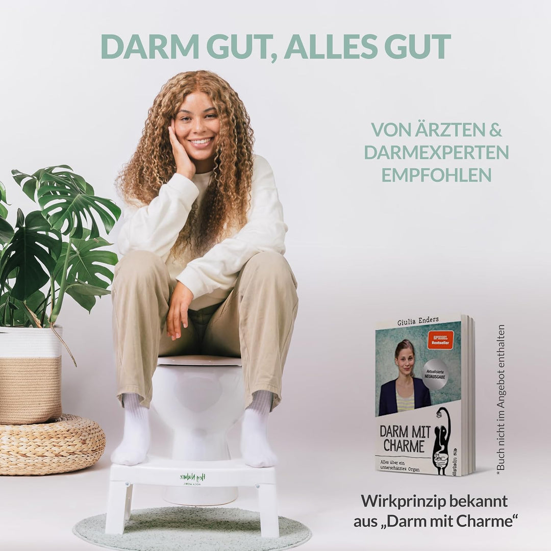 HOCA Mobil Toilettenhocker klappbar gegen Hämorrhoiden, Verstopfung, Reizdarm – Immunsystem stärken