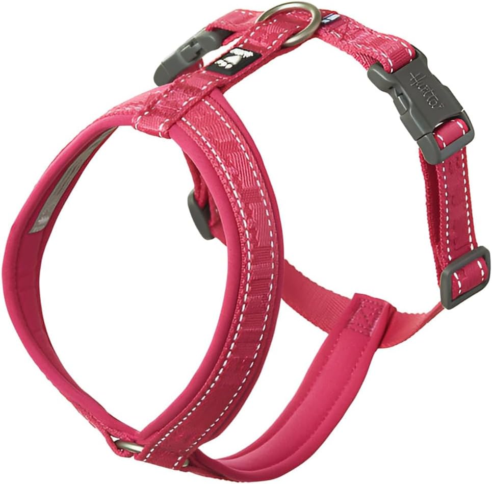 Hurtta Casual Y-Geschirr ECO Komfortables nachhaltiges Hundegeschirr (Ruby, 45-55 cm) 45-55 cm Ruby,