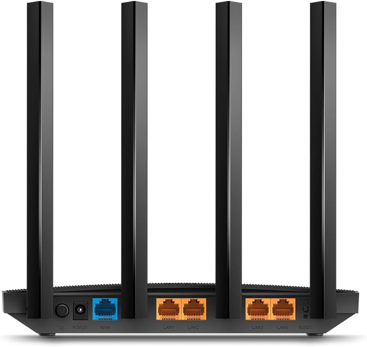 TP-Link Archer C6 Dualband Gigabit WLAN-Router (867Mbit/s 5GHz + 300Mbit/s 2,4GHz, 4 Gigabit LAN-Por
