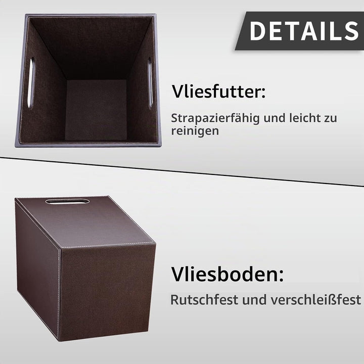 GORESE Papierkorb Büro -Quadrat Papierkorb aus Leder, modernes Design, Mülleimer für Küche, Bad, Bür