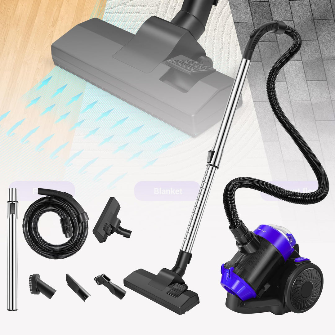 Zyklon Staubsauger Beutellos 1000 Watt Staubsaugerzylinder Leistungsstarker Bodenstaubsauger mit HEP