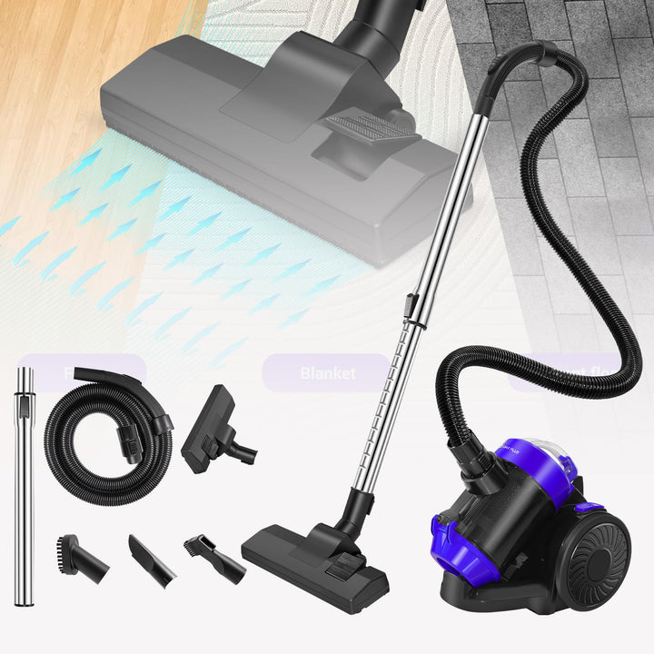 Zyklon Staubsauger Beutellos 1000 Watt Staubsaugerzylinder Leistungsstarker Bodenstaubsauger mit HEP