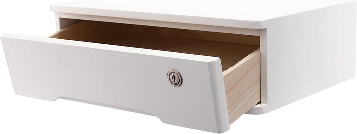 Schreibtisch-Aufbewahrungsbox mit Schloss, Holz-Aufbewahrungsset 1 Schublade aus Holz Organizer Aufb