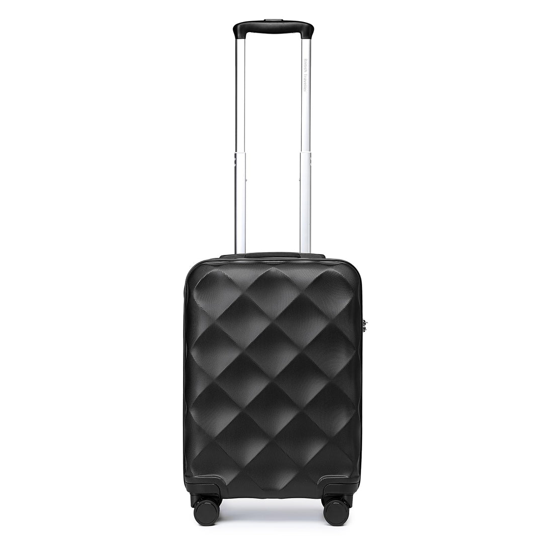 British Traveller Handgepäckkoffer 54x36.5x21.5 cm Leichter Reisekoffer aus ABS+PC mit TSA-Schloss,