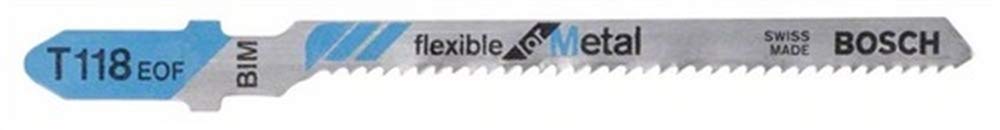 Stichsägeblatt T 118 EOF Flexible for Metal L.83mm Zahnteilung 1,5mm 5 St./Karte