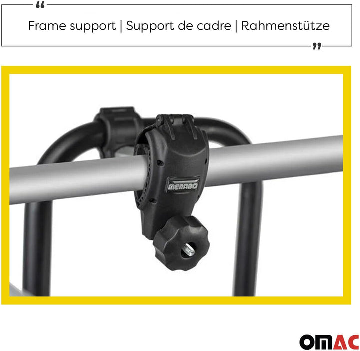 Menabo Fahrradträger 2 Fahrräder kompatibel mit VW Tiguan/Allspace 2007-2025 Alu Silber Schwarz Tigu