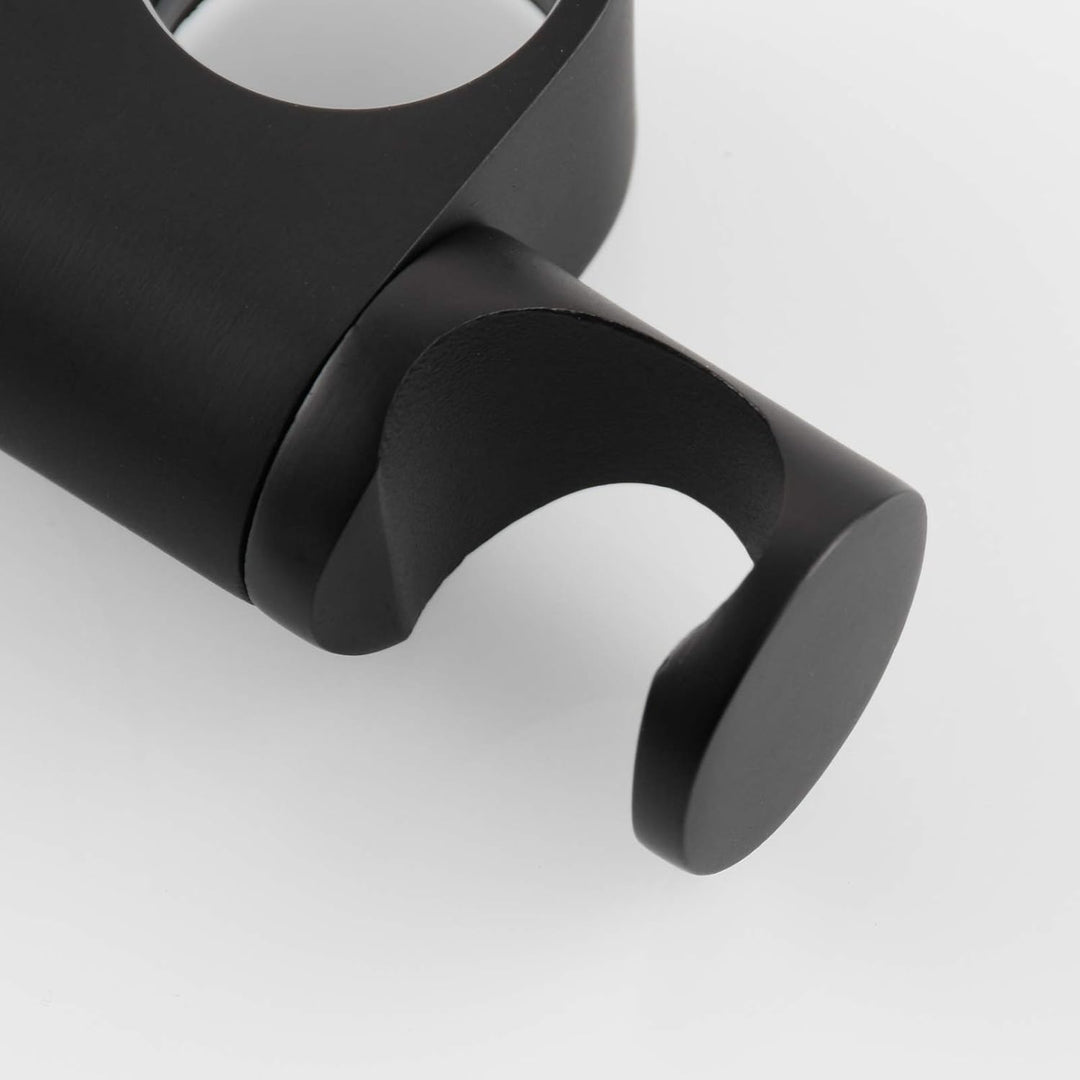 Tecmolog Duschkopfhalterung 25mm Edelstahl Brausehalterung Verstellbar für Duschstange Schwarz, ST35
