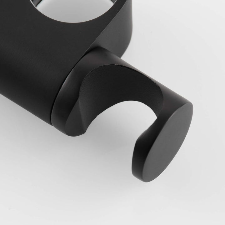 Tecmolog Duschkopfhalterung 25mm Edelstahl Brausehalterung Verstellbar für Duschstange Schwarz, ST35