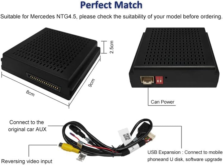 Road Top Wireless Carplay Adapter für Mercedes Benz C/E/CLA/GLA/GLK/CLS/ML/GL/GLK/SLK mit NTG4.5 201