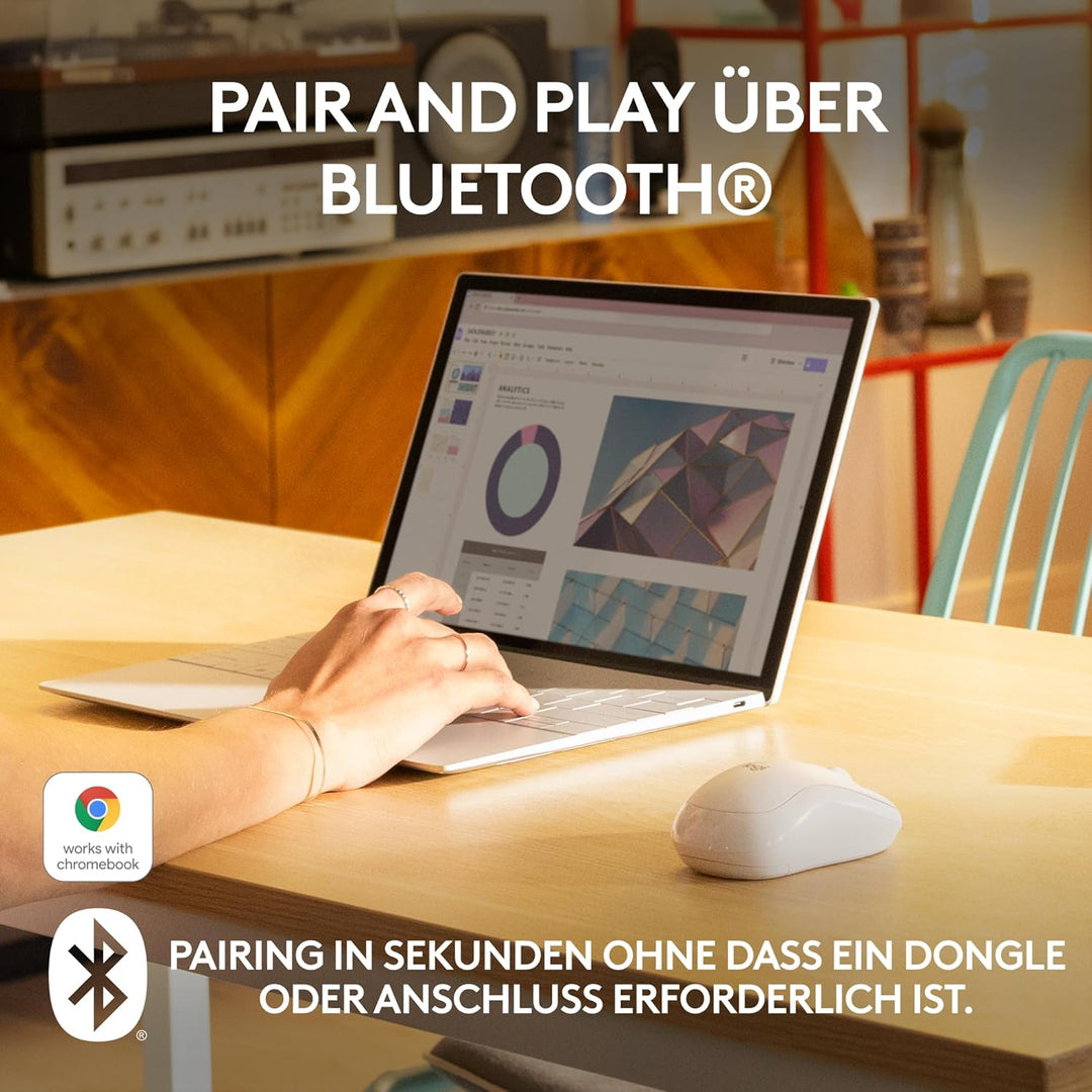 Logitech M240 Silent Bluetooth Maus, Kabellos, Kompakt, Mobil, Smooth Tracking, 18-Monate-Batterie,
