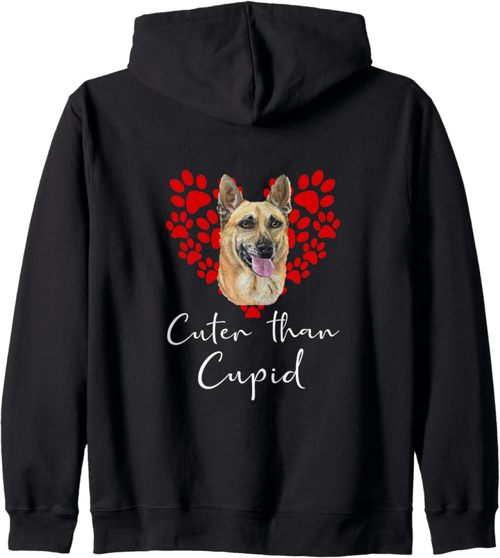 Deutscher Schäferhund Cuter Than Cupid Hunde Valentinstag Kapuzenjacke