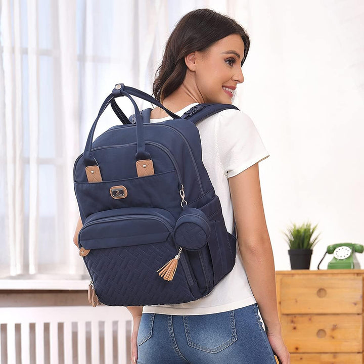 Dikaslon Wickeltasche Rucksack Grosser Wickelrucksack mit Multifunktions-Babytaschen und mobiler Wic