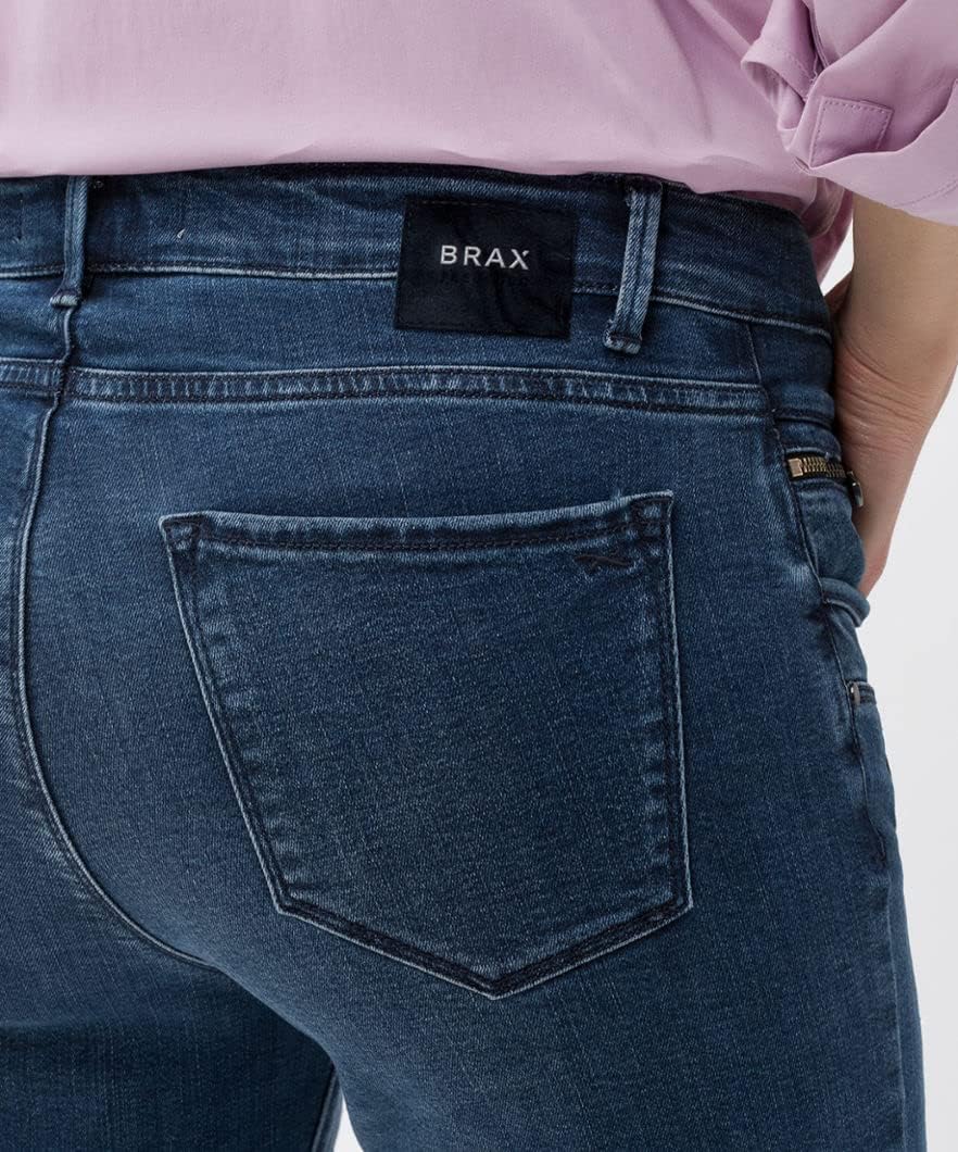 BRAX Feel Good Hose im Skinny Fit Damen Röhrenjeans Slim Fit 26W / 30L Used Dark Blue, 26W / 30L Use