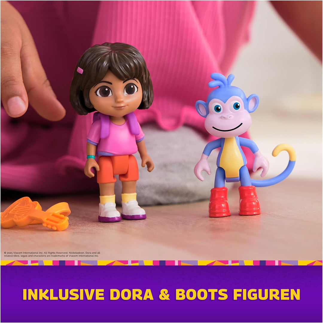 Dora Regenwald Casita Spielset - mit 2 Figuren, 8 Accessoires, 2 Songs und Geräuscheffekten aus der