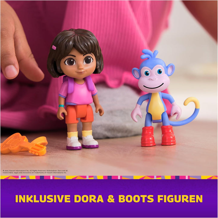 Dora Regenwald Casita Spielset - mit 2 Figuren, 8 Accessoires, 2 Songs und Geräuscheffekten aus der