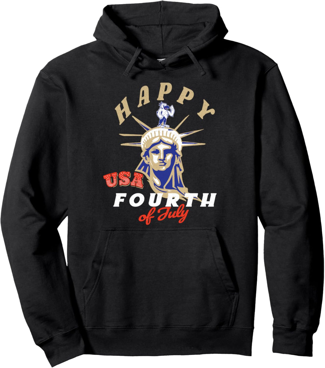 Amerika Flagge, Froher 4. Juli USA Freiheitsstatue, Adler Pullover Hoodie