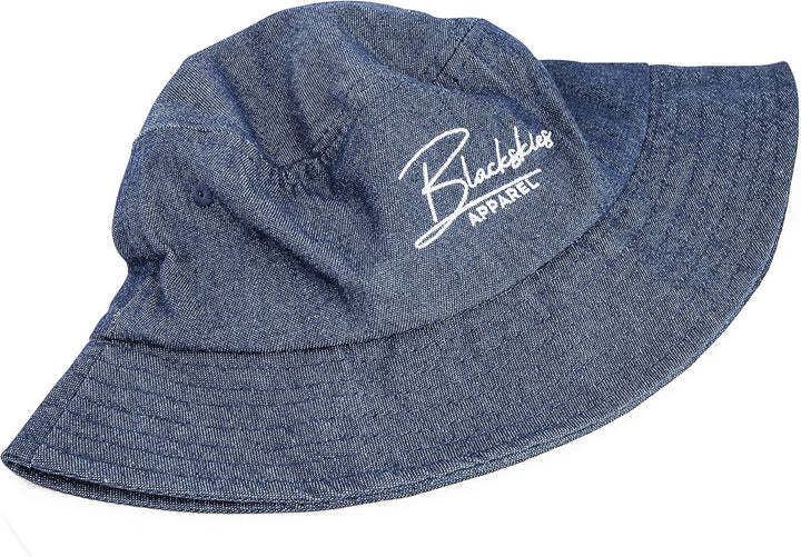 Blackskies® EOS Bucket Hat | Damen Herren Jeans Sonnenhut | Fischerhut aus Denimstoff Sommer Sommerh