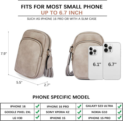 BOSTANTEN Handy Umhängetasche Damen, Handytasche zum Umhängen Leder, Handytasche mit Geldbörse zum U