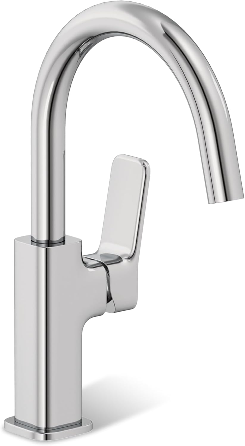 KLUDI-X3 Waschtischarmatur, 360° schwenkbar, Auslaufhöhe 180 mm, wassersparender Wasserhahn Bad Grös