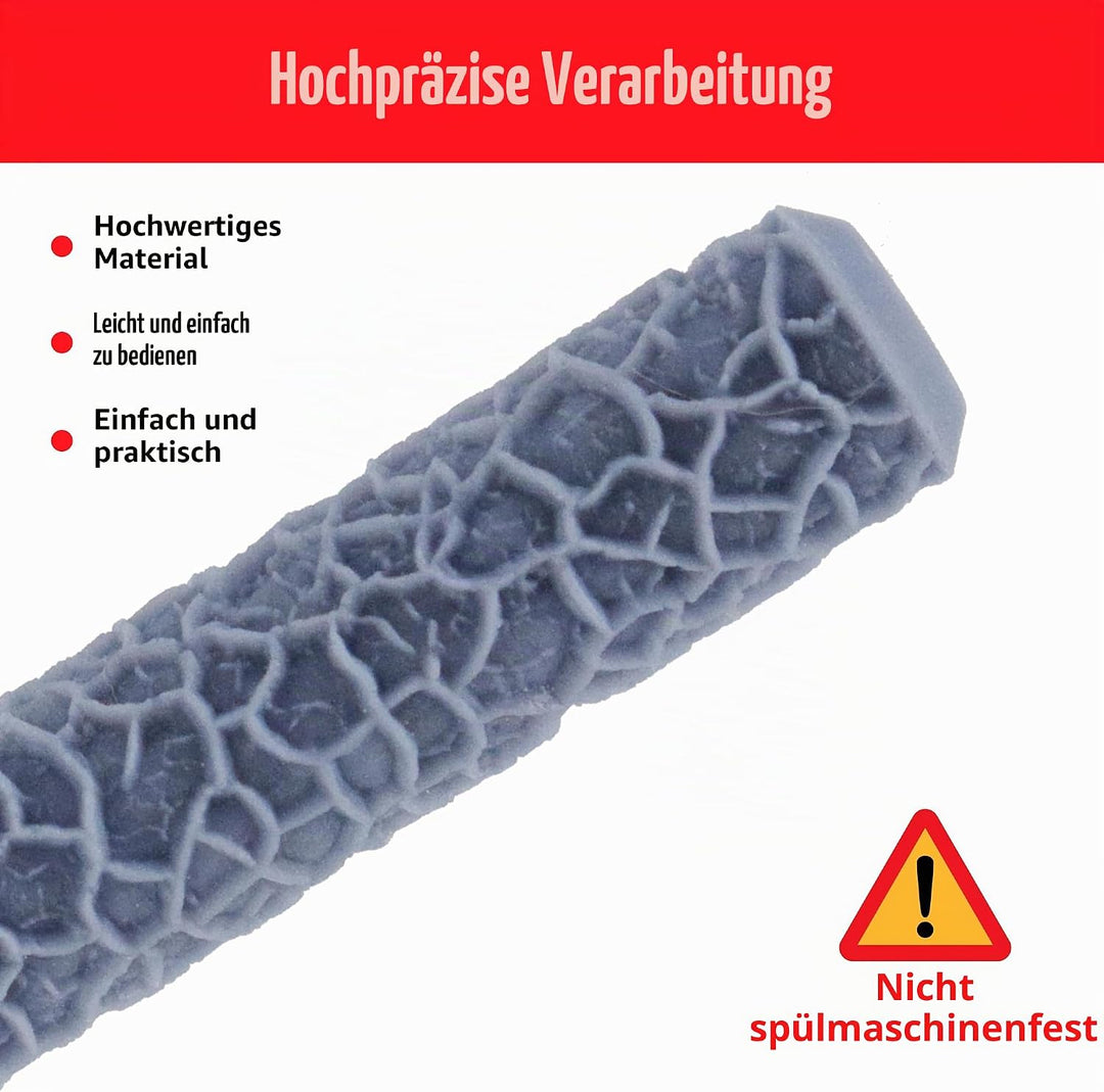 7 Geländestrukturrollen, REDPALACE Bastel-Polymerknete, DIY-Keramikmodellierwerkzeuge, Dekorative Mu