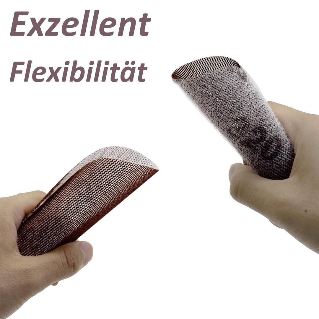 Schleifgitter Klett Netz-Schleifscheiben 125mm 20 Stück 400 Körnung staubfreien Schleifen Schleifpap