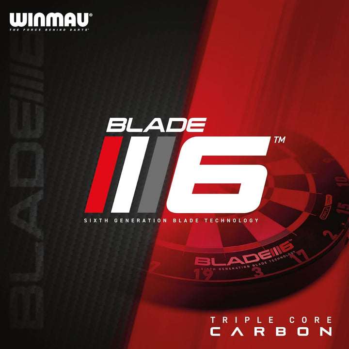 Winmau Blade 5 and Blade 6 Bristle Dartboards - Triple Core Blade 6 Available Schwarz, Weiss, Rot un